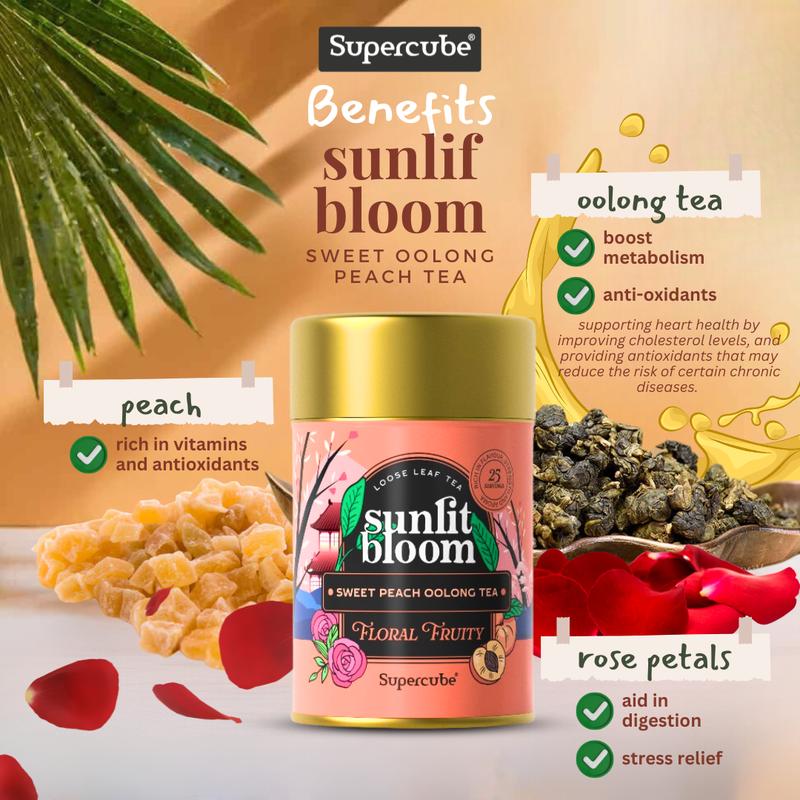 Supercube Tea Sweet Peach Oolong Tea - Sunlit Bloom – Supercube