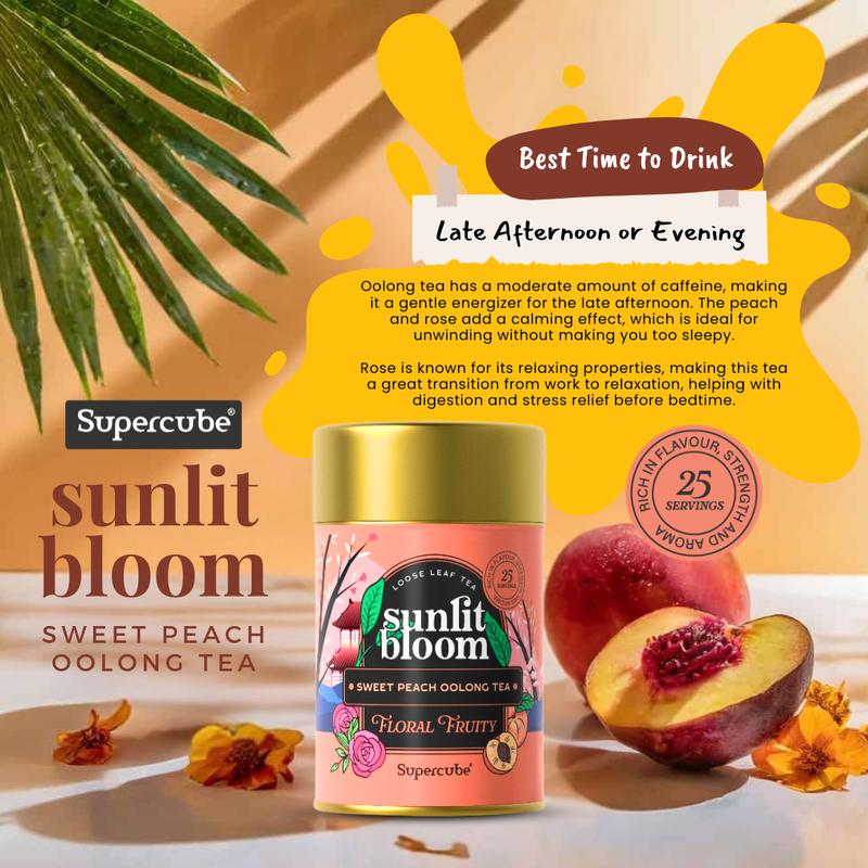 Supercube Tea Sweet Peach Oolong Tea - Sunlit Bloom – Supercube