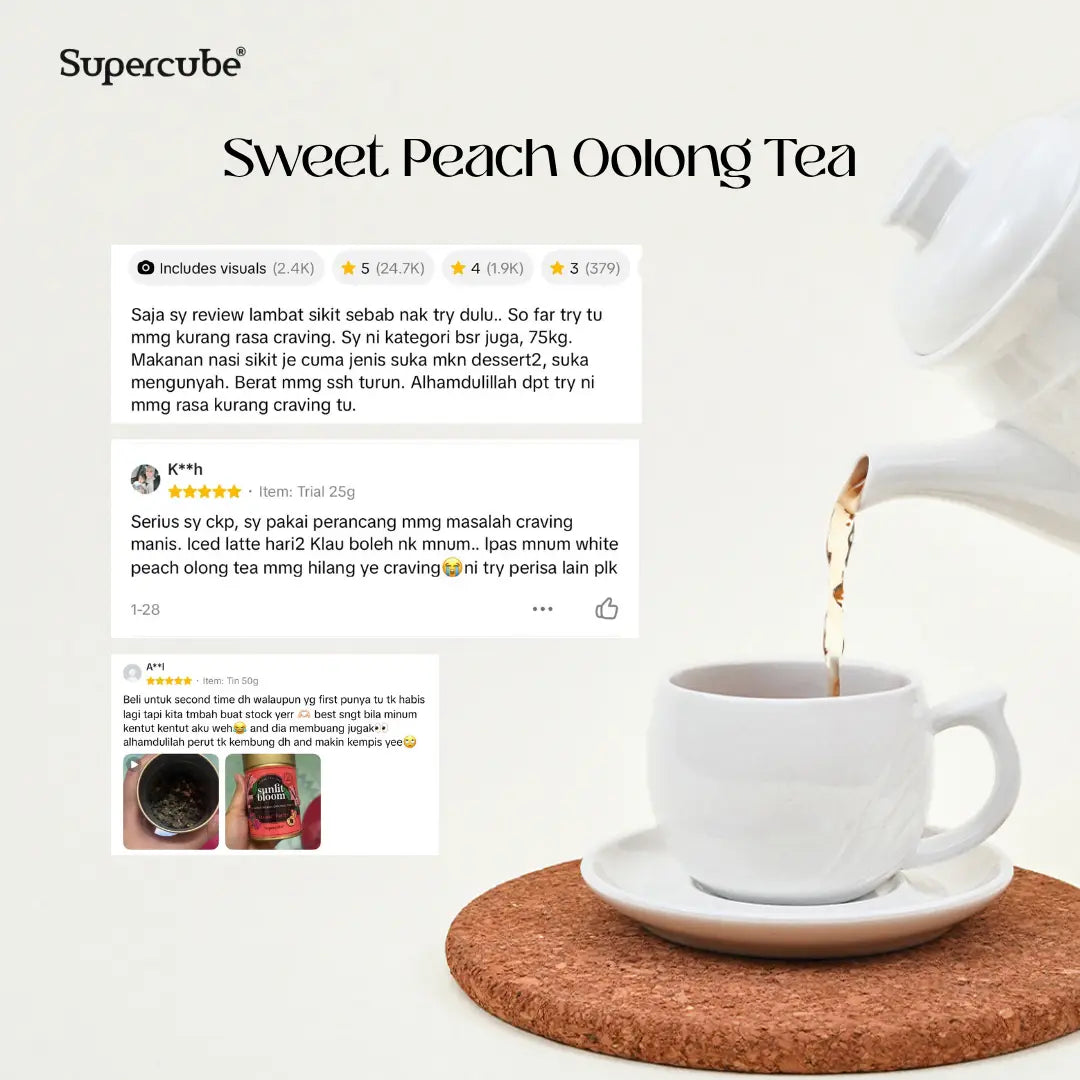 Supercube Sweet Peach Oolong five-star customer reviews