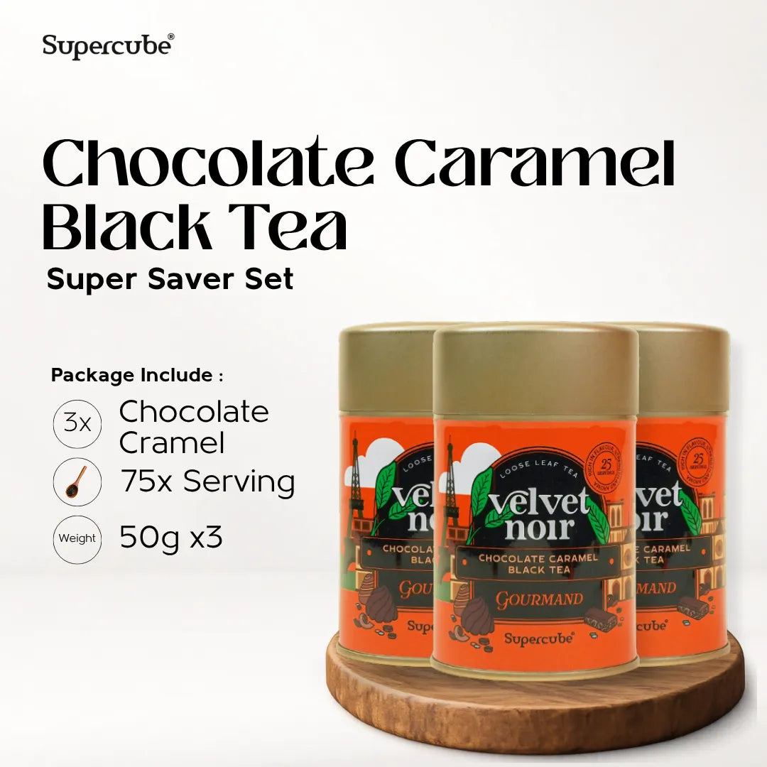 Chocolate Caramel Black Tea | Supercube Loose Leaf Tea